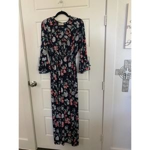 AC Fashion navy floral maxi dress